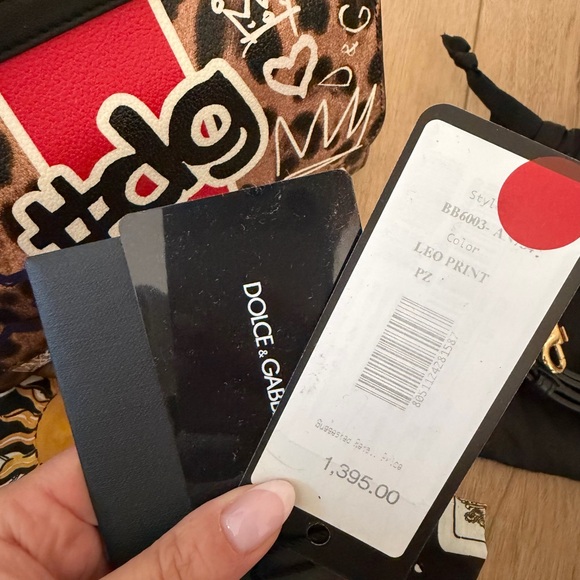 Dolce & Gabbana Graffiti Leopard Print Small Sicily Top Handle Bag - Picture 6 of 7